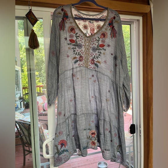 Dress Designer By Johnny Was In Blue, Size: M main image 0